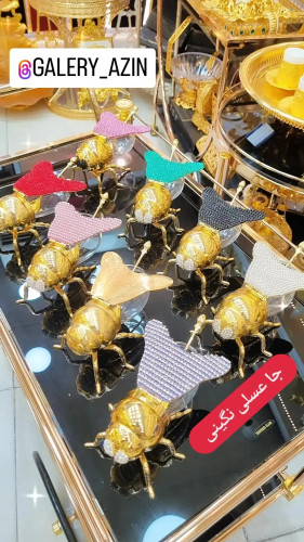 جا عسلی مدل زنبوری نگینی