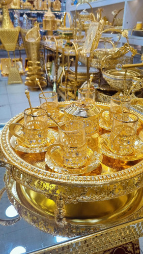 چایخوری لب طلا اماراتی اصل آبکاری رنگ ثابت